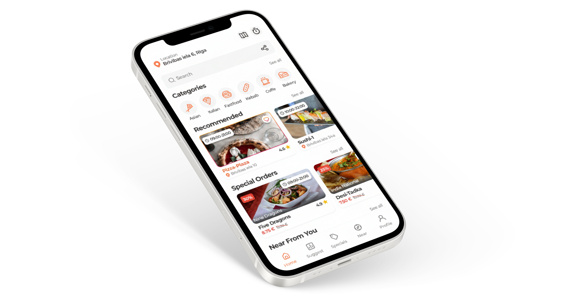 Tastly app perspective view