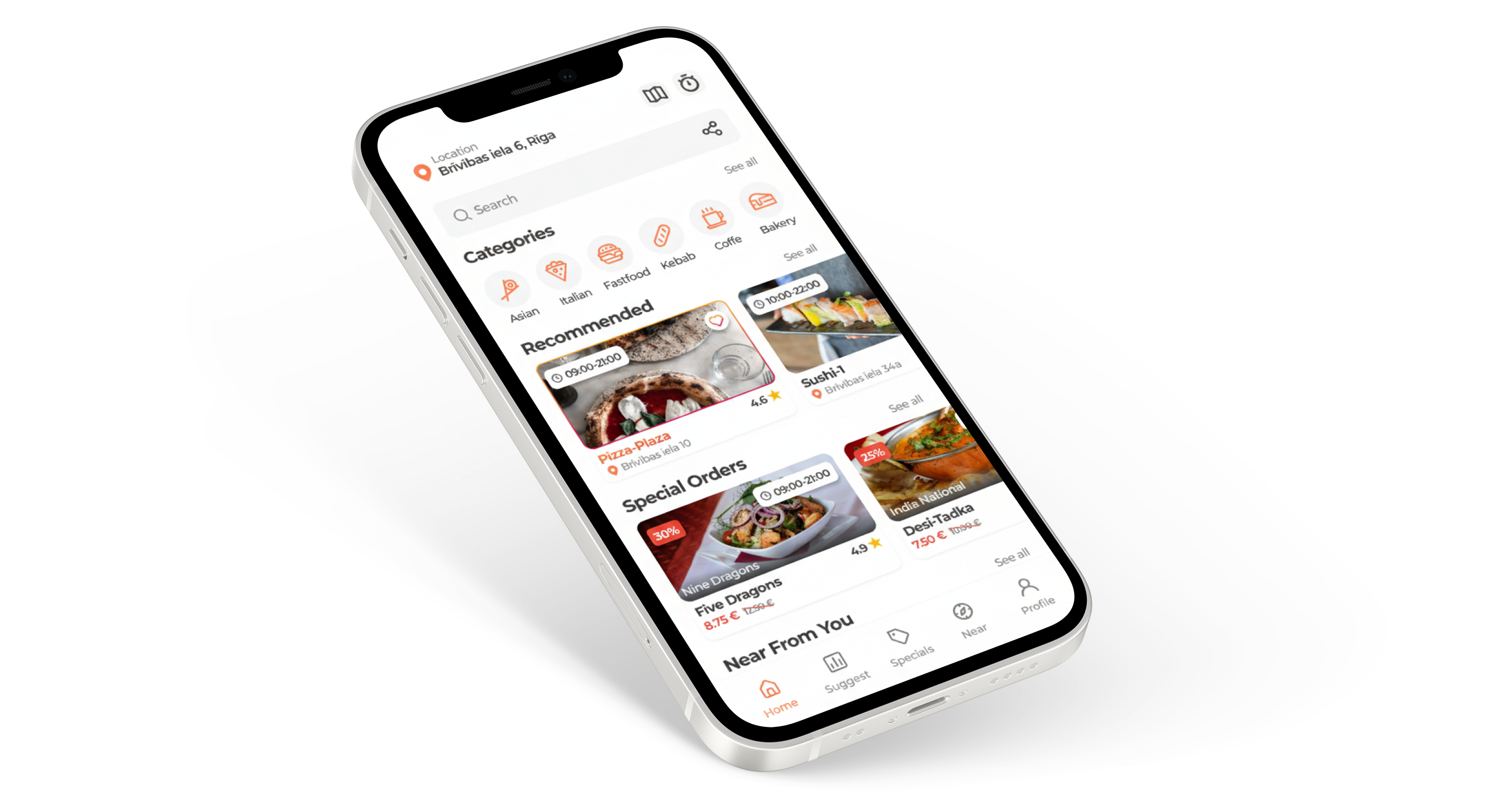 Tastly app perspective view