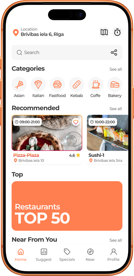 Tastly app on iPhone