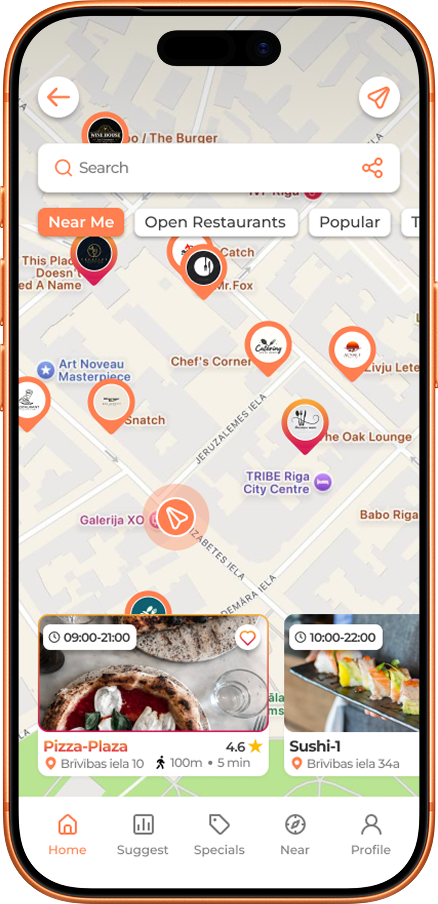 Explore nearby restaurants
